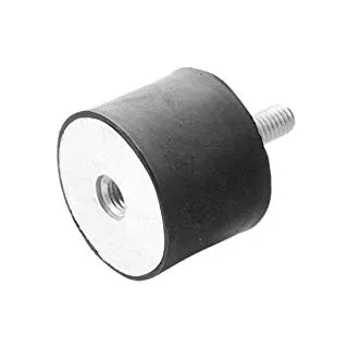 Maschinenfuß Möbelfuß Gummi-Metall-Element mit einseitigem Gewindebolzen und einseitigem Innengewinde Diverse Größen TypB (M8 x 20, 30 x 25)