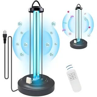 ZKX 65W UVC Keimtötende Lampe Fernbedienung Timer Tischlampe UV-Sterilisator Desinfektion Sterilisator Antibakterielle Rate 99% Töten Entferner Schimmel Grippe Bakterielle Staub Milben Keime