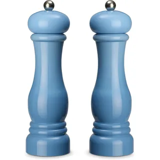 Echtwerk 2-teiliges Gewürzmühlen Set, Salz- und Pfeffermühle aus hochwertigem ABS-Kunststoff, Keramikmahlwerk, Manuelle Mühle, Ideal für Gewürze wie Pfeffer, Salz und Chili, Hellblau, 21 cm
