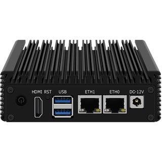 HUNSN Micro Firewall Appliance, Mini PC, pFsense, Mikrotik, OPNsense, VPN, Router PC, Intel Celeron N4000, RJ12, AES-NI, 2 x Intel 2.5GbE I226-V LAN, RST, HDMI, 2 x USB3.0, 16G RAM, 256G SSD