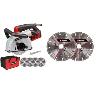 Einhell Mauernutfräse TE-MA 1700 (1.700 W, Schnittbreiteneinstellung bis 38 mm, Schnitttiefe bis 40 mm, Softstart, Überlastschutz, inkl. 6 Diamant-Trennscheiben)
