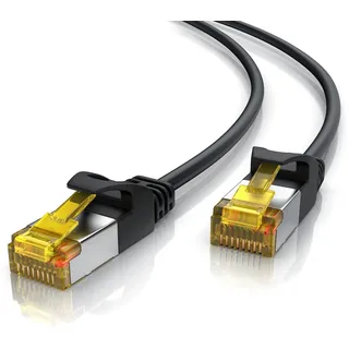 Primewire Ultra Slim Patchkabel Cat 7 - LAN Ethernet Gigabit Kabel - 10000 Mbit - U/FTP PIMF Schirmung - Netzwerkkabel - 2m
