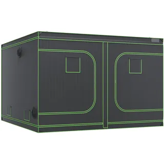 Vevor Growbox Gewächshaus 305 x 305 x 203 cm Schwarz, Grün