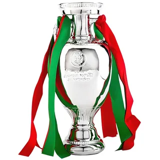 Haodagess Delaunay Pokal Fußball Trophäen European Cup Trophäe Modell Nachbildung Aus Kunstharz Europameisterschaft Souvenirs Und Sammlerstücke Für Sportfans Clubbar Heimdekoration,26cm