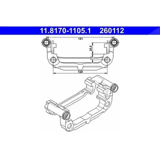 ATE Halter, Bremssattel 11.8170-1105.1