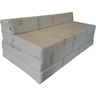 Natalia Spzoo Faltmatratze mit Schaumstoffkern und abnehmbarem Bezug – Klappmatratze mit Kopfteil – klappbare Schlafsessel (200 x 120 x 10cm)