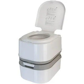 Montafox Campingtoilette Mobile Camping Toilette mit Kolbenpumpe 24 Liter grau