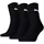 Short Crew Sportsocken 3er Schwarz 43-46