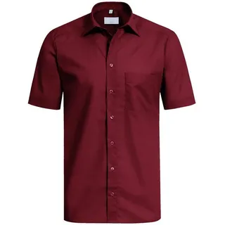 GREIFF Kurzarmhemd Greiff Corporate Hemd BASIC Herren OEKO TEX® Bordeaux 41/42 rot 41/42