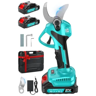 Akku-Astschere Professionelle Passend für Makita Akku bis 33mm Aststärke, Bypass-Klingen, Sicherheitsschalter, Softgrip. Akku Gartenschere für Schneiden von Zweigen, Trieben