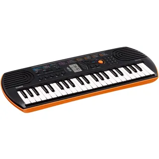 Casio SA-76 Mini-Keyboard mit 44 Tasten, schwarz orange