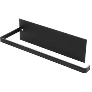 NATUCE Küchenrollenhalter, Papierrollenhalter Küche Selbstklebende, Küchenrollenhalter Wand Ohne Bohren, Küchenrolle Halter Edelstahl für Küchen und Handtücher, Wand und Schrankmontage, 25cm - Schwarz