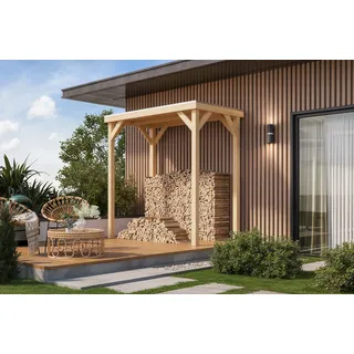 Karibu Holzpavillon KARIBU "Pergola Quadratus", naturbelassen, B/H/T: 125cm x 243cm x 231cm, Pavillons, Holzpavillon, verschiedene Größen