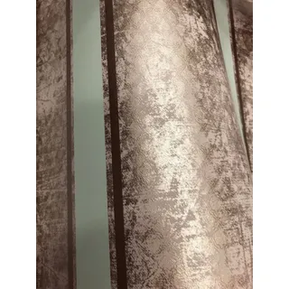 Newroom Vliestapete Muster 1 Tapete Wohnzimmer Streifen,Linien,Metallic, Beige Barocktapete Glitzer Streifen - Gold Bronze Klassik Neo-Klassik Linien Metallic für Büro Diele/Flur Schlafen, modern braun