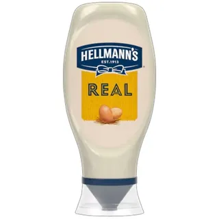Hellmanns Mayonnaise Real Mayonnaise, 80% Fettgehalt, glutenfrei, aus Freilandeiern, in der Flasche, 430 ml