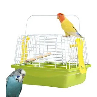 Tewzafiya Transportbox Für Vögel Und Kleintiere 23x17x17 cm Tragbar Vogelträger Mit Tragegriff Vogelträger Reisetasche Mit Sitzenstangen Atmungsaktiver Vogelkäfig Für Vögel Wellensittiche