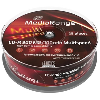 Mediarange CD-Rohling 50 (2x 25) MediaRange Rohlinge Cake25 CD-R 900MB 100min