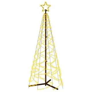 vidaXL LED-Weihnachtsbaum Kegelform Warmweiß 200 LEDs 70x180 cm