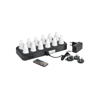 Duni LED-Set Lichter Mehrfarbig Wiederaufladbar 12 Stück 70 x 40 mm multicolour