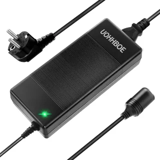 UOHHBOE Spannungswandler 230v auf 12v KFZ Netzadapter 10A 120W Netzteil Adapter für Kühlbox, Autostaubsauger, Kompressor