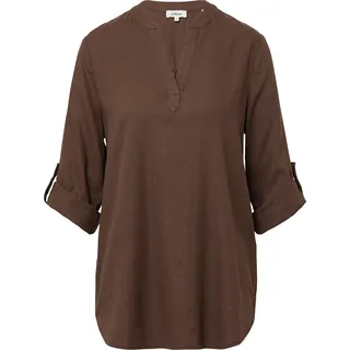 s.Oliver Bluse aus Leinenmix mit 3/4-Ärmeln Braun XS