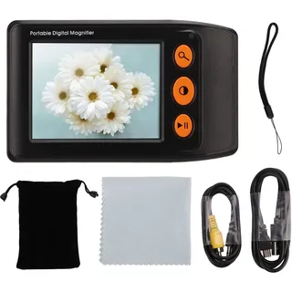 Glomora Digitale Videolupe, Hand-Digital-Videolupe Mit 3,5-Zoll-LCD, 2- Bis 25-fachem Zoom Für Verbesserte Lese- Und Sehhilfen Für Sehbehinderte, für Handwerk, Senioren Lesen Inspektion