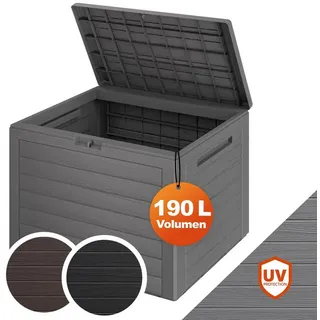 CASARIA Auflagenbox 190 l 78 x 44 x 55 cm Grau