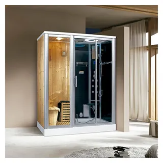 purehaven Luxus 2in1 Finnische Sauna und Dampfdusche 170x100 cm für 2 Personen