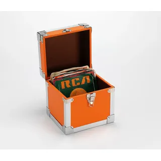 ORANGE - 7 Inch 50 Record Storge Carry Case (1 LP)