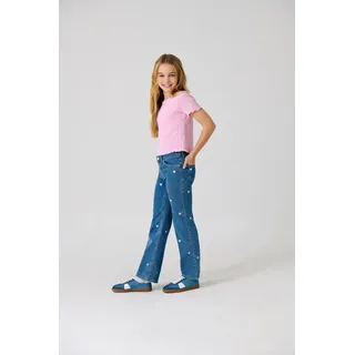 KIDS ONLY Weite Jeans KOGJUICY WIDE LEG HEART EMB DNM JEANS blau 152