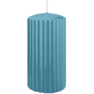 Wiedemann Kerzen Rillen Kerzen 150 x Ø 80 mm 4 St. Himmelblau