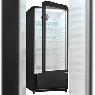 Exquisit GKS180-GT-431D Stand Flaschenkühlschrank, 54 cm breit, 200 L, schwarz