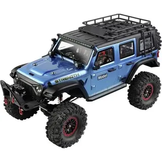 WL Toy Blau (metallic) Brushed 1:10 RC Modellauto Elektro Crawler Allradantrieb (4WD) RtR 2,4 GHz Inkl. Akku und Ladegerät