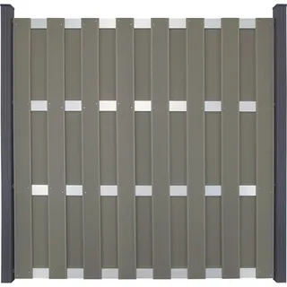 GROJA Fertigzaun Bausatz 180 x 180 cm Hellgrau