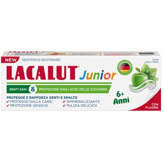 Lacalut Junior Zahnpasta 6+ Jahre Tägliche Hygiene Kariesschutz mit Fluor und Xylit Geschmack Apfel und Minze 55ml