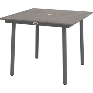 Outsunny Gartentisch 90 x 90 x 75 cm Dunkelgrau
