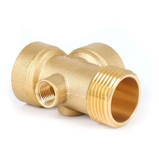 Wiltec 4-wege Verteiler Messing 2x Ig Dn25 1' 1x Ag Dn25 1' 1x Ig 1/4' Anschluss Hauswasserwerk, Pumpe und Membrankessel