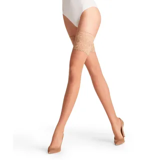 Falke Seidenglatt Stay-Ups, 15 den, transparent, leicht glänzend, für Damen, 4169 POWDER, 40-42