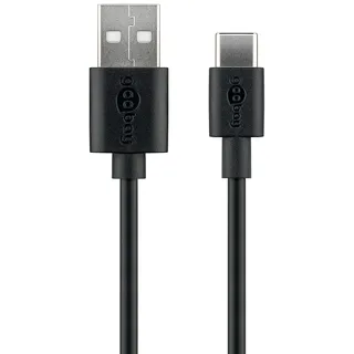 goobay USB-C auf USB-A 1 m Schwarz