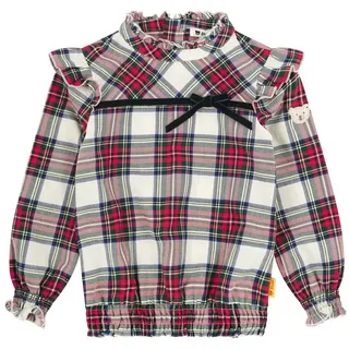 Steiff Langarmbluse Bluse langarm Celebration, Softbund braun 128