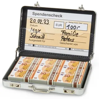 Darlena 50. Geburtstag Mini Geldkoffer als Geldgeschenk - Lustig Gutscheine oder Geld verschenken - Lustige Geschenke zum 50 Geburtstag (Frau & Mann), Geburtstagsgeschenk zum 50er