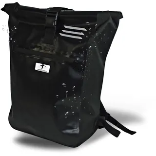 Red Loon Rolltop Rucksack Wasserdicht Fahrrad Rucksack Männer | Kurier Rucksack Rolltop wasserdicht | Wasserfester Rucksack LKW Plane | Motorrad Rucksack wasserdicht - schwarz