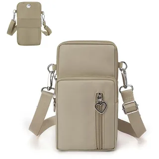 Puedno Handytasche zum Umhängen, Handy Tasche, Handy Umhängetasche Damen, Nylon Umhängetasche Kleine mit Kopfhörer Eingan Schultertasche, Handy Schultertasche - 20 x 10 x 5 cm