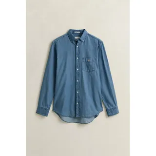 GANT Reg Indigo Bd Langarmhemd Semi Light Blue S