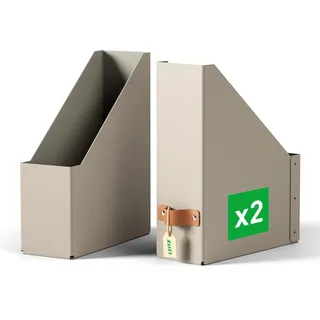 Leitz Puro Stehsammler 100% Recyclingkarton, 2er-Pack, beige,