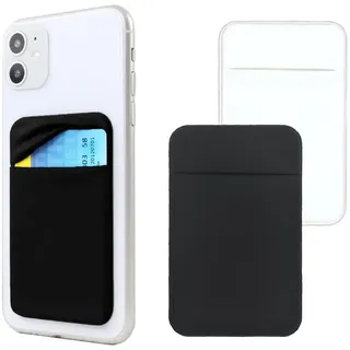 WKRTDY 2er Set Handy-Kartenhalter, selbstklebend für die Rückseite des Handys Perfekt für Auswei und Kreditkarten jeglicher Art Einfach auf die Brieftasche aufkleben, Kompatibel mit Android-Smartphone