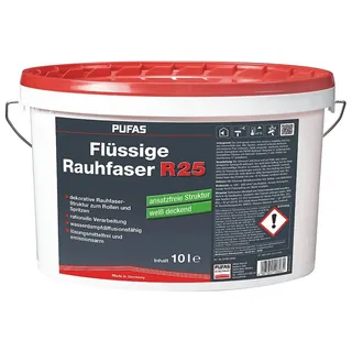 Pufas Flüssige Rauhfaser R25 Weiß deckend 10 l