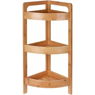 Spetebo - Bambus Badezimmer Regal - 61 Cm - Eckregal Holz Standregal Bad Regal Holzregal