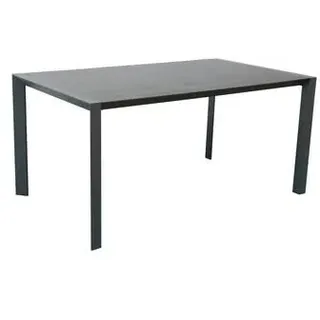 Dehner Alutisch B160/H75/T90 cm Aluminium/Dunkelgrau