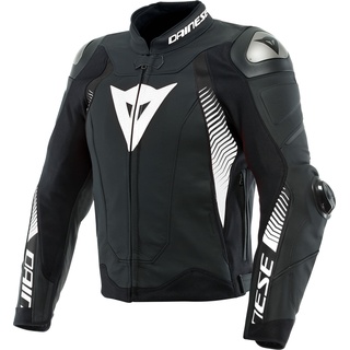 Dainese Super Speed 4 Lederjacke - Matt-Schwarz/Weiß - 60